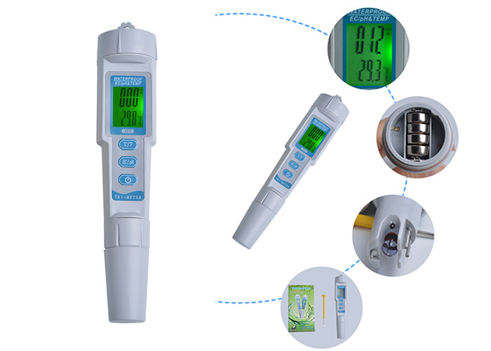 3 In 1 PH Multiparameter Water Quality Meter Lightweight With Temperature Compensation