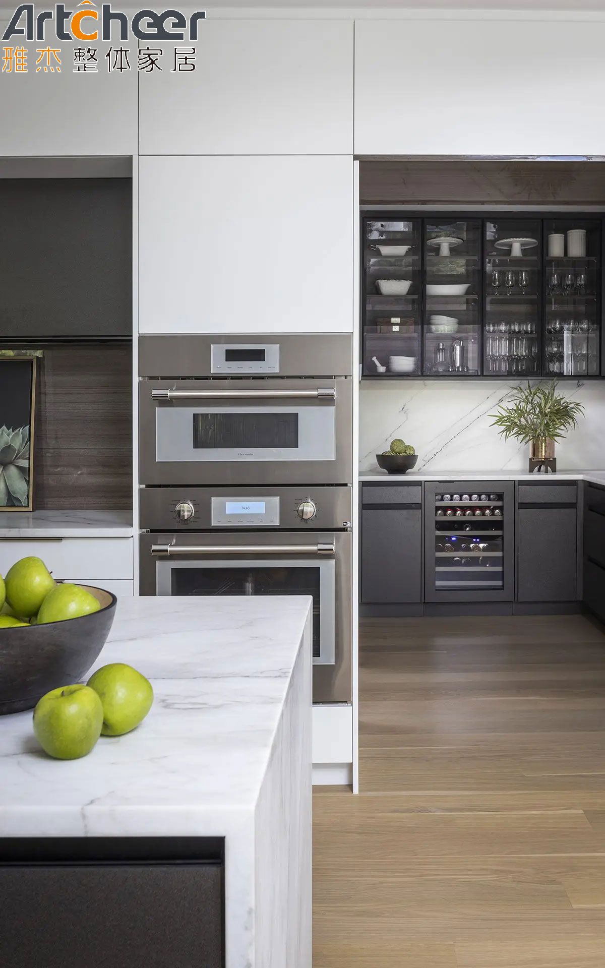 Modular Kitchen Cabinets Eco-Friendly Plywood for Modern Villa Kitchen Storage Design
