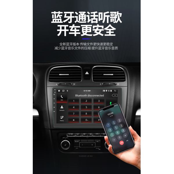 Creatall 10-Inch Wireless CarPlay Adapter with Bluetooth Phone Connectivity HD Rearview Camera Integrated Android GPS Navigation