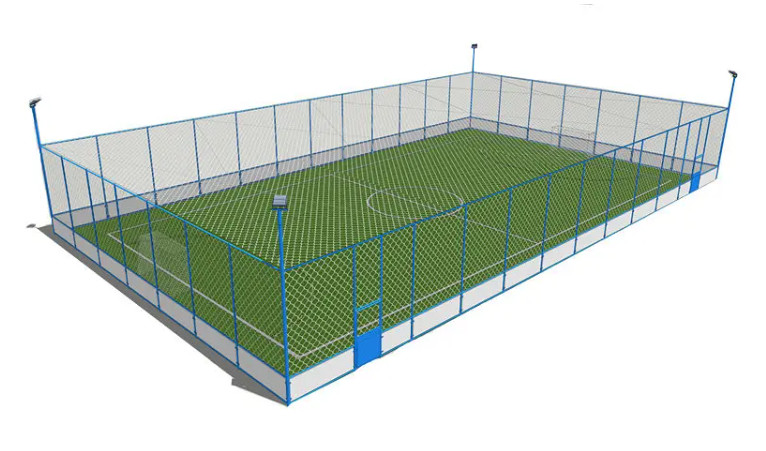 PVC coated Metal Wire Mesh Fencing Football Stadium Baseball Field Chain Link Fence