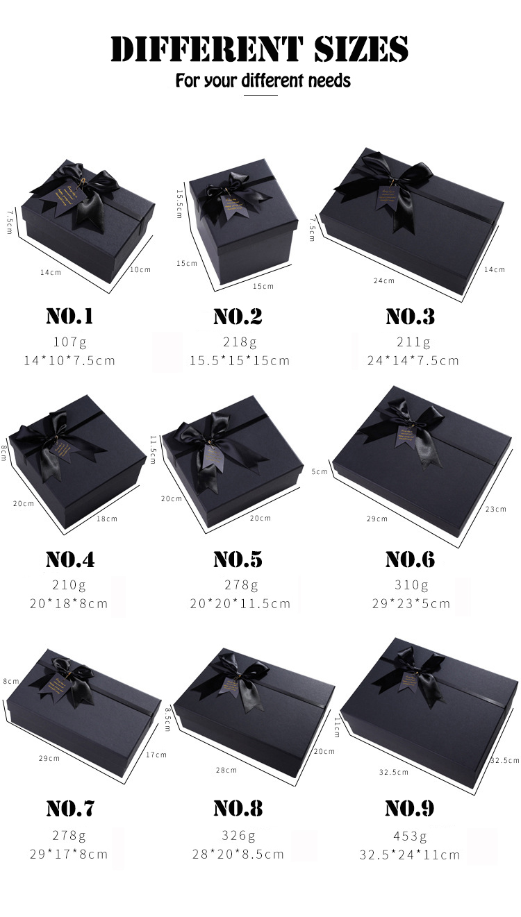 Valentine'S Day Christmas Gift Packing Box Black Cardboard Lipstick Perfume Box