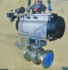 Buy cheap Food Grade Sanitary Pneumatic On Off Valve / Stainless Steel Actuated Ball Valves Horizontal pneumatic actuator product