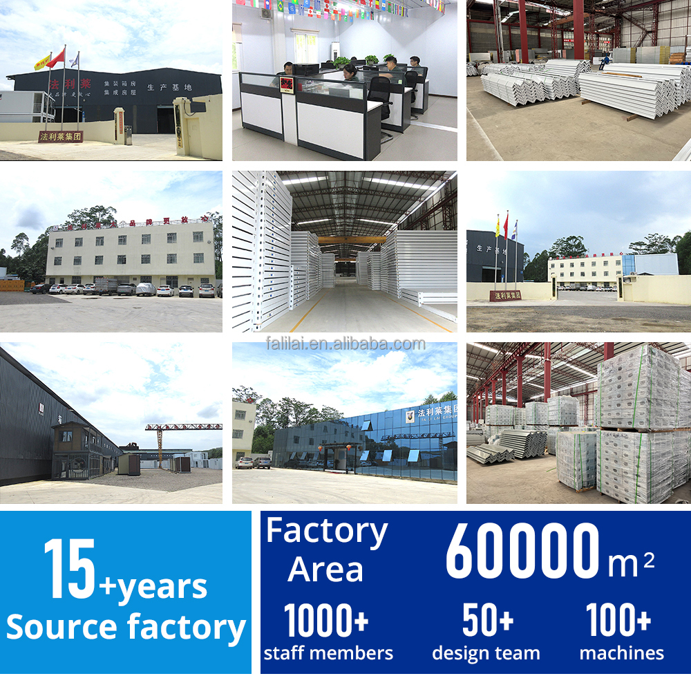 20&40ft Flat Pack Container House Custom Size Sandwich Panel Material Color Layout Modular Portable Office Building Camp Resort