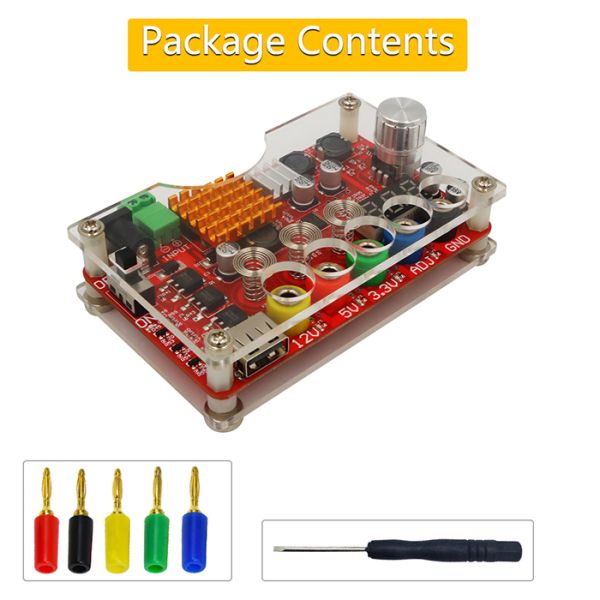DC Input 13-24V To 3.3V, 5V, 12V And 1.8V-10.8V (ADJ) Output Voltage Breakout Board