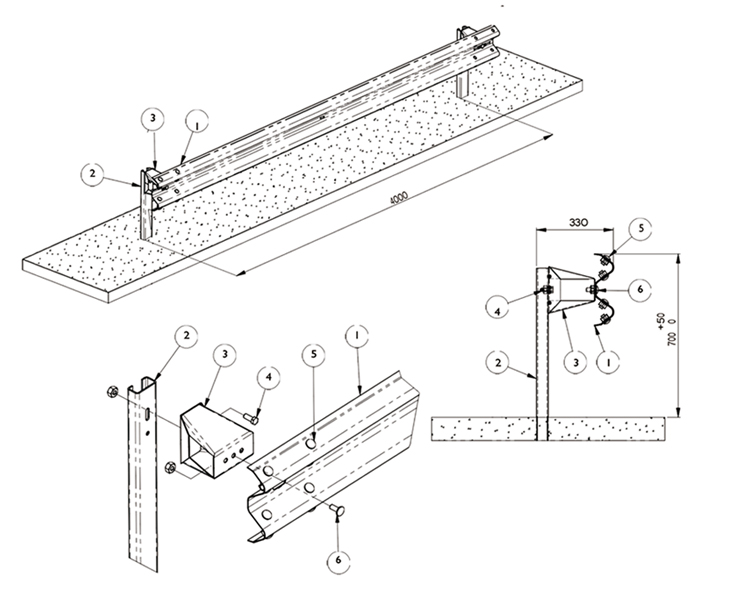 Hot Dip Zinc Coated Galvanized Steel Guardrail Spacer With ISO9001 2008 Certification
