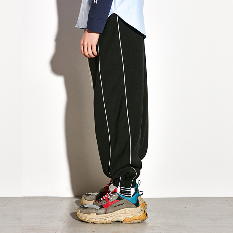 100% Cotton Loose Mens Leisure Pants Fat Man Trousers Customized Logo