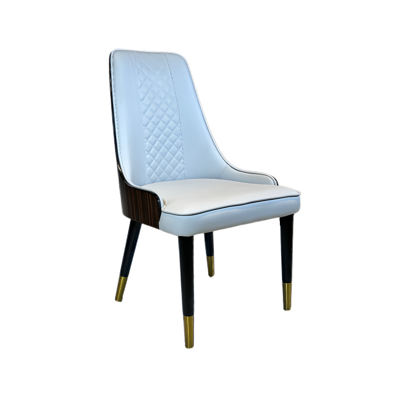 Customized Dining Room Luxury Leather Wood Chair Solid Wood Hotel Furniture Restaurant