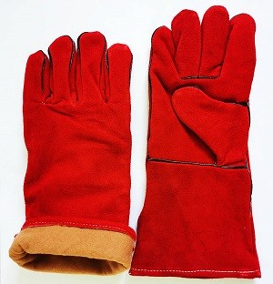 Red Ram Safety Welding Gloves Cowhide Non Slip Wear Resistant