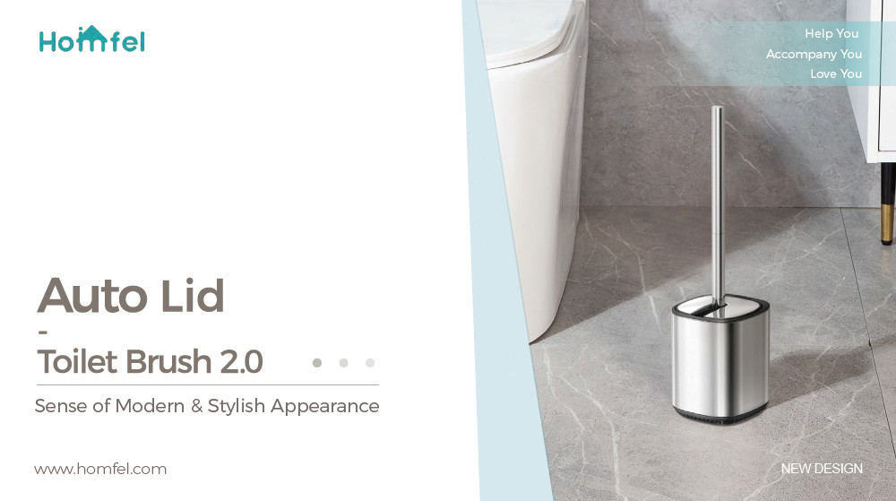 Fashion Steel Toilet Cleaning Brush And Holder With Contemporary Design