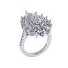 Buy cheap 1.5ct 49pcs Classic Halo Diamond Engagement Ring White Gold Color Plated ODM from wholesalers