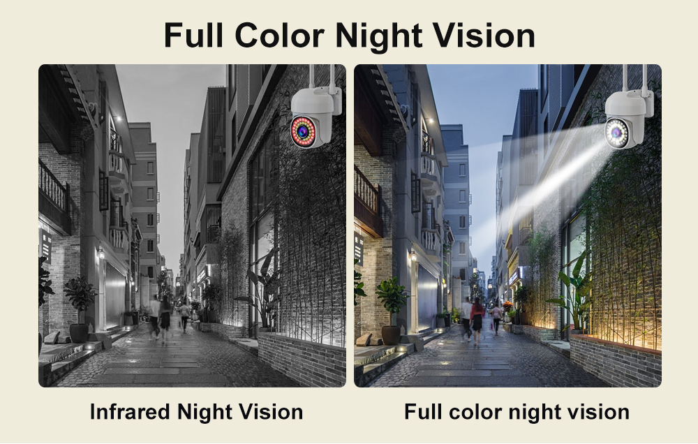 IP Camera Wifi Outdoor AI Human Detection Audio 1080P Wireless Security CCTV Camera P2P RTSP 4X Digital Zoom Wifi Camera