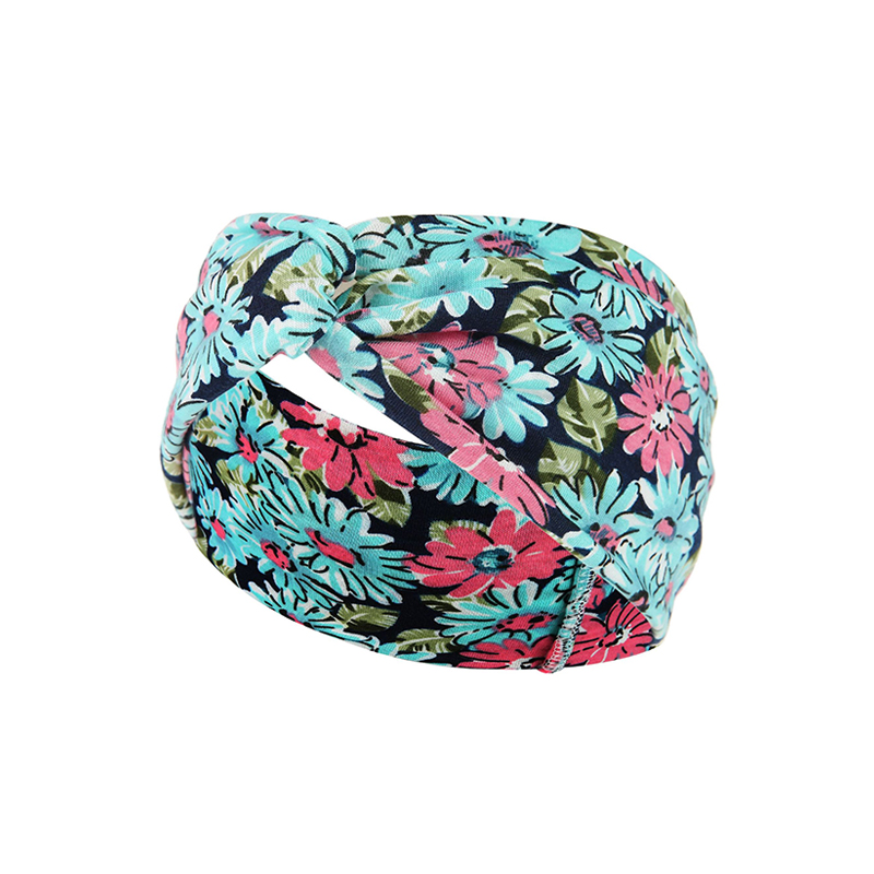 100% Polyester Women Head Scarves Multicolor Custom Elastic Headbands