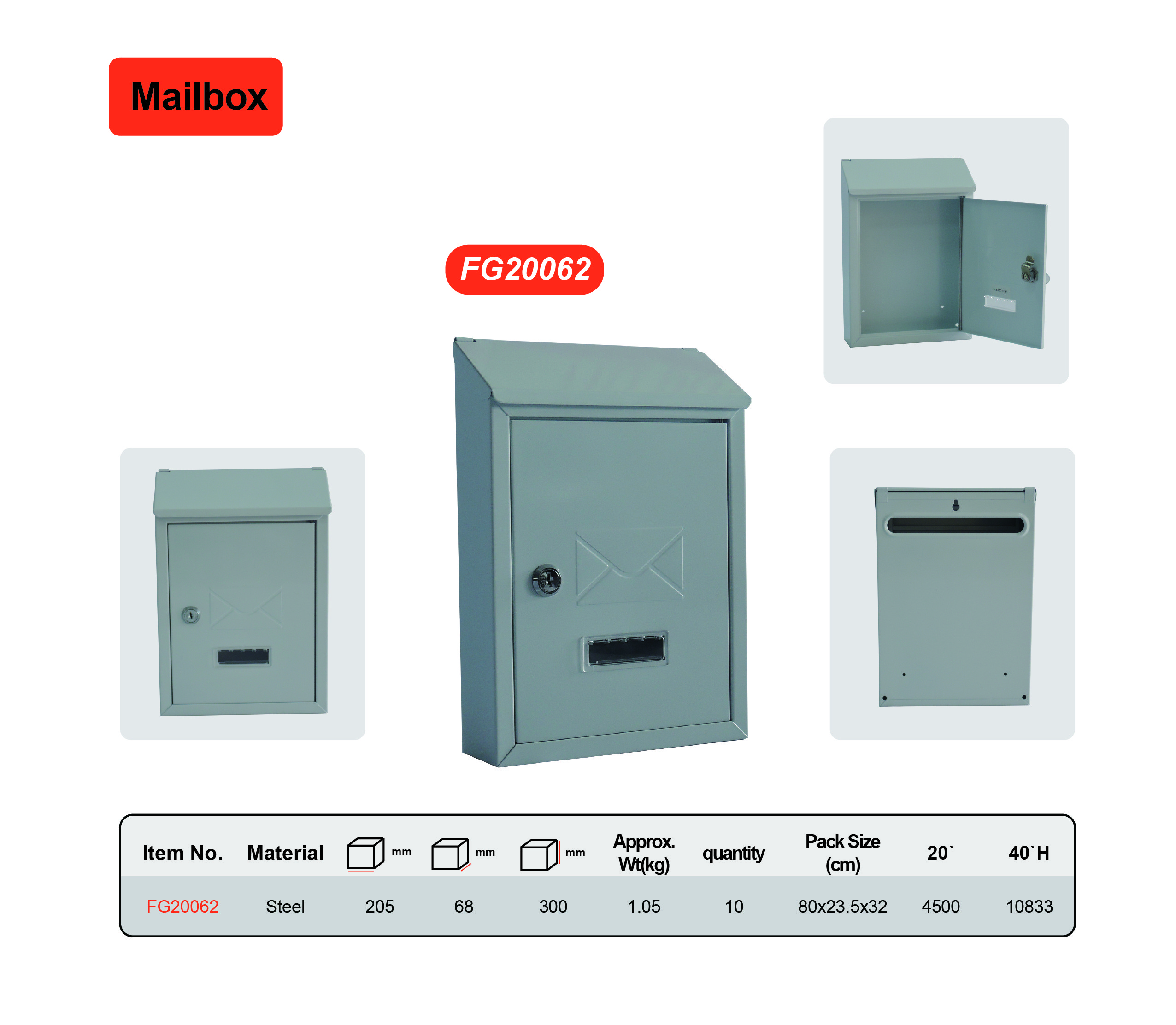 Outdoor Garden Residential Mailboxes