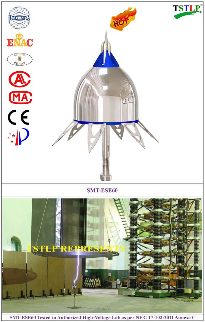 79 Meters Radius Protection Ese Lightning Arrester As Per Highest Level 1
