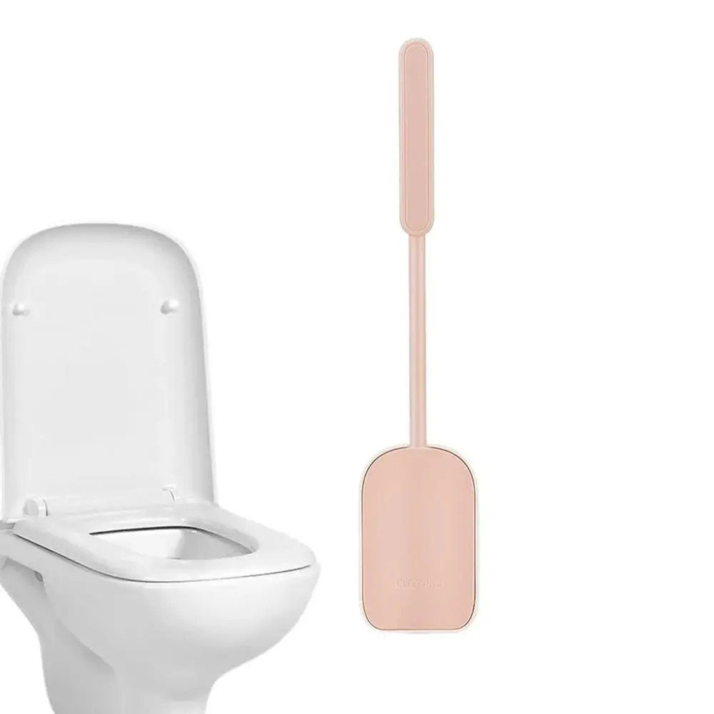 39.6cm Length Wall Mounted Silicone Toilet Brush And Holder Set 211g Lightweight