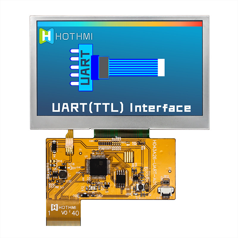 4.3 Inch Smart Serial 800x480 UART TFT Display Screen Sunlight Readable
