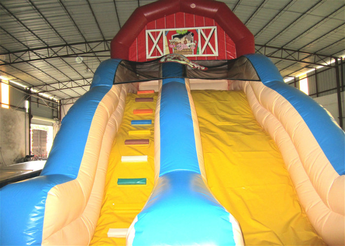 Inflatable the farm themed standard dry slide top inflatable dry commercial slide for children under 15 years