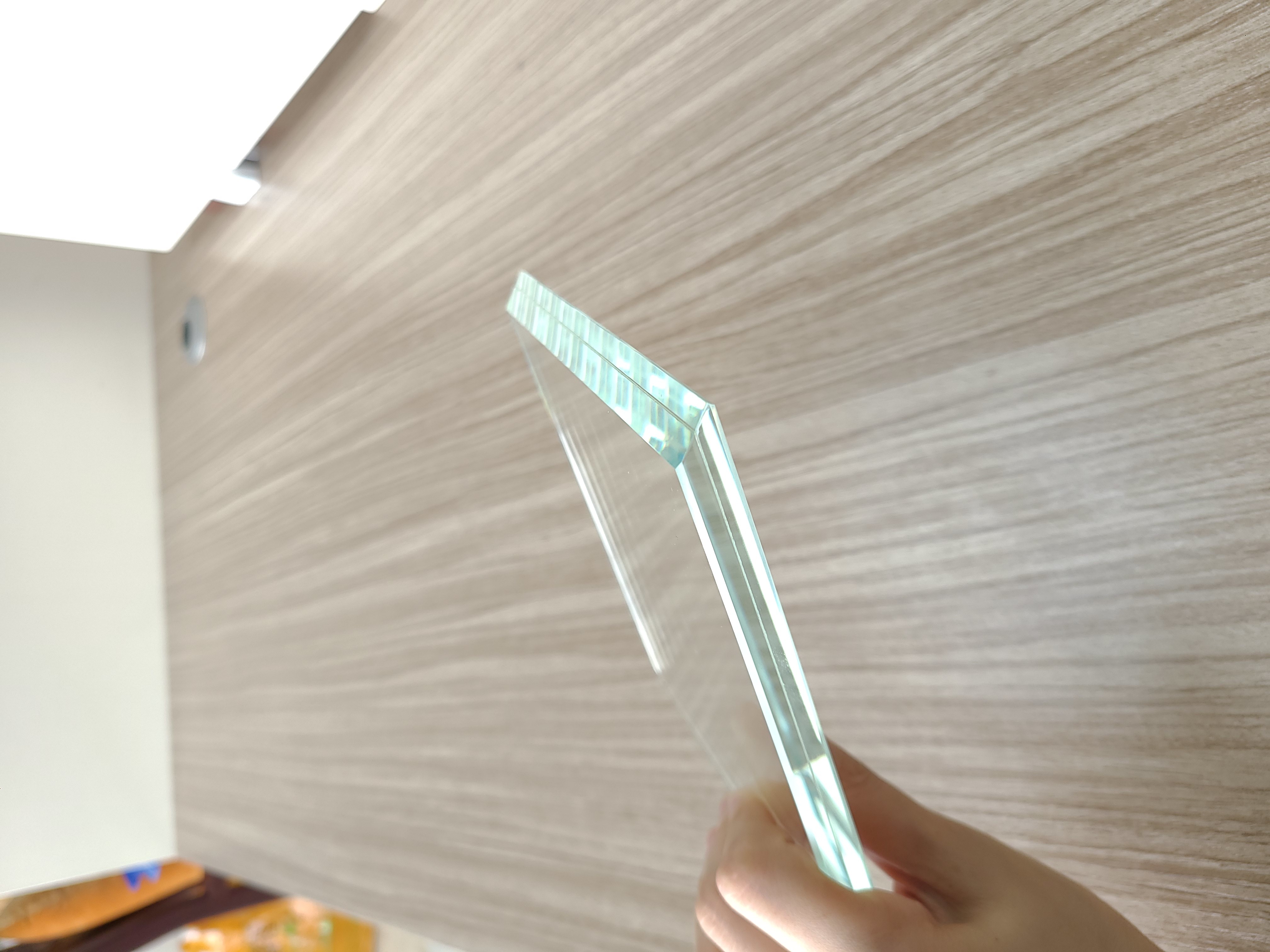 Solid Structure Building Tempered Glass With 45 Degree Beveled Edge