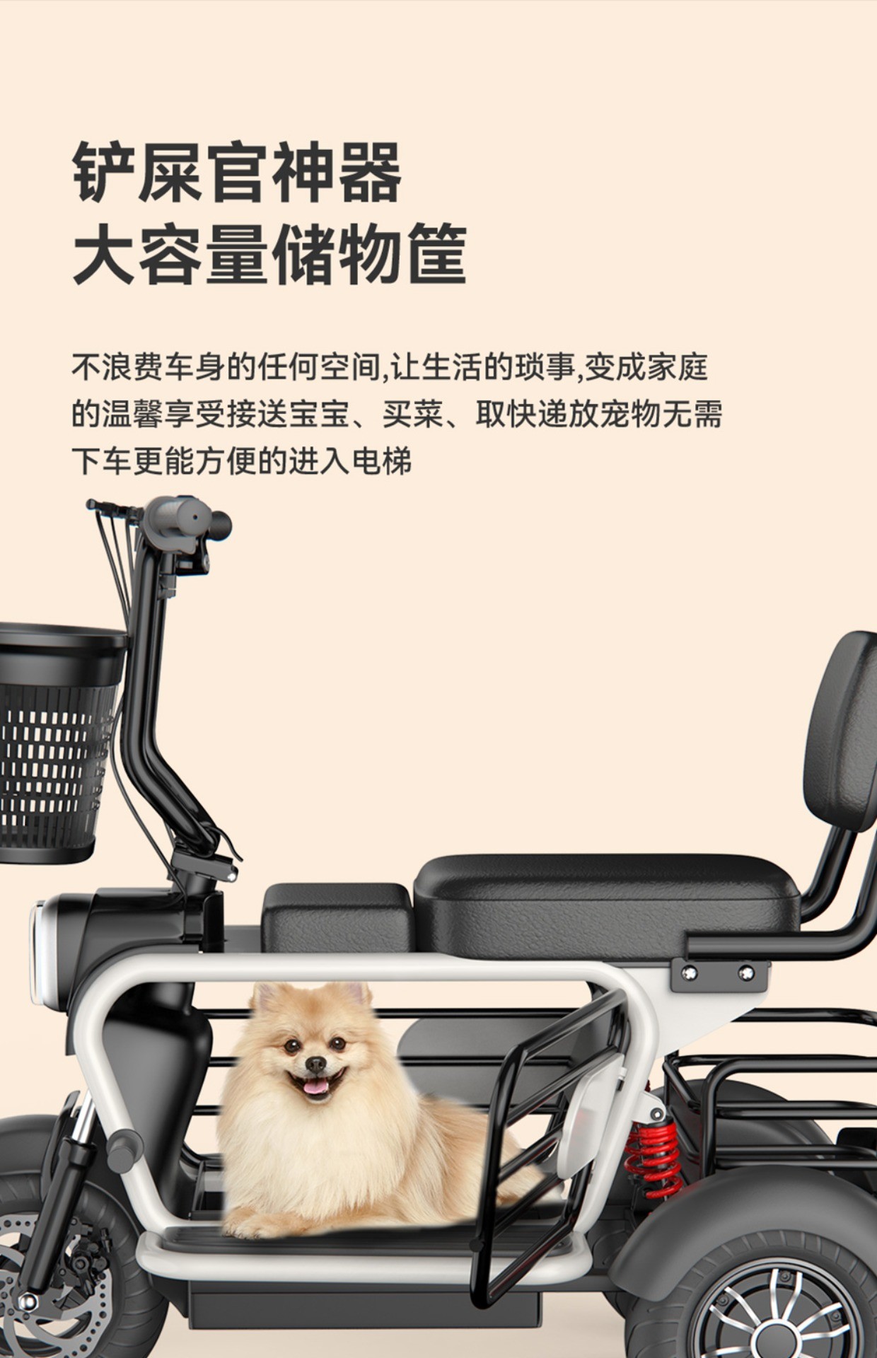 PET TRICYCLE ELECTRIC MINI HOME PICK UP CHILDREN SMALL WOMEN WITH CHILDREN WALK LITHIUM ELECTRIC BATTERY CAR