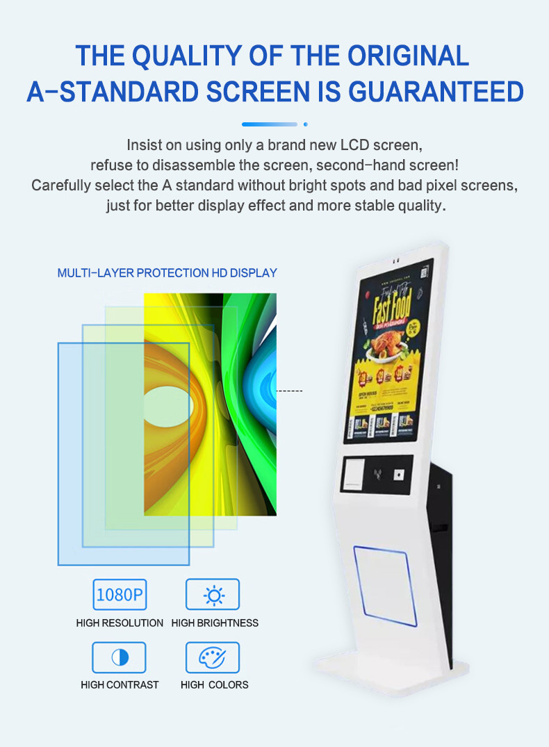 Windows Solution 4 128G LCD Digital Signage With Sheet Metal Shell Tempered Glass