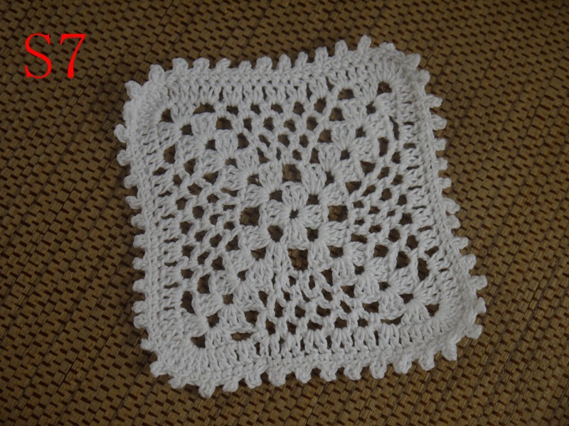 Handmade crocheted blanket handmade carpet yarn crochet decoration color block flower blanket