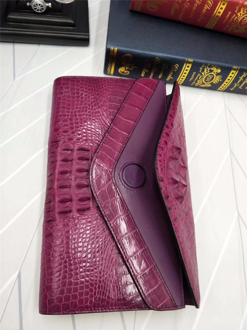 Fashion Genuine Crocodile Skin Female Women Small Envelop Purse Real Alligator Leather Ladies Single Cross Shoulder Bag