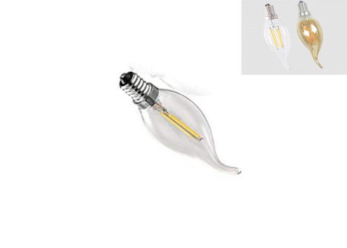 Indoor Lighting Led Filament Lamp With Tail Glass Body Material Ac220 - 240v
