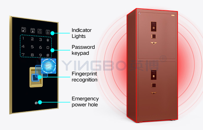 Security Solid Steel Luxury Large Safe Box Biometric Fingerprint Lock YB/ZY-180D