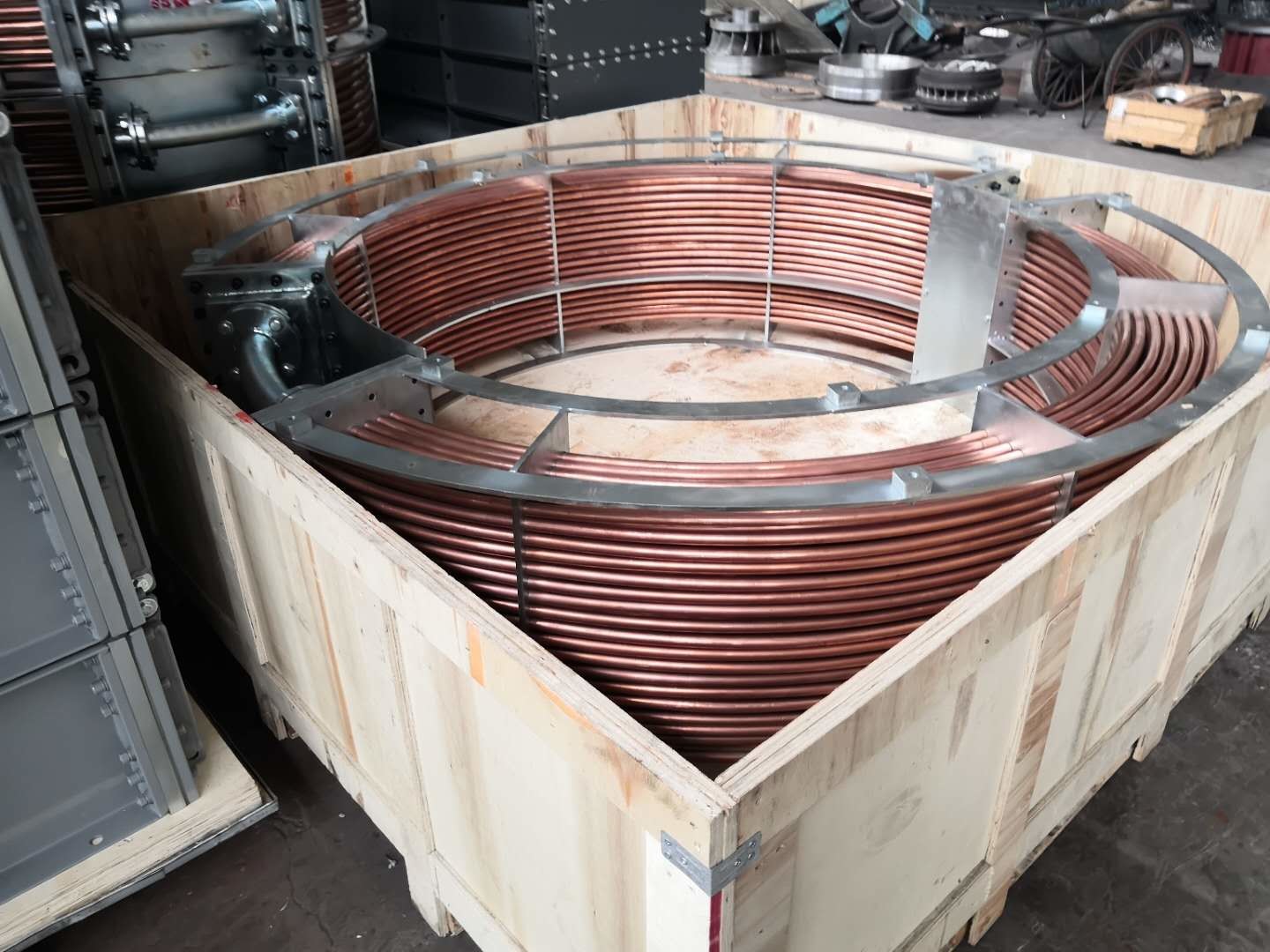 SS Tube Aluminum Fin Heat Exchanger Efficiency 90% For Hydropower Station