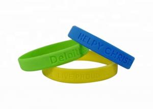 China Customized Debossed Sports Silicone Wristbands 202x12x2mm Solid Colors on sale