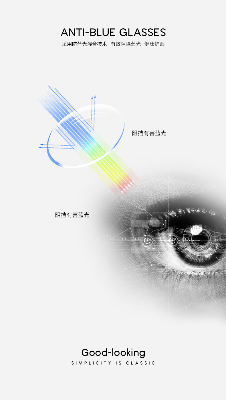 Half Frame Anti Blue Light Portable Reading Glasses 141MM Minimize Headache