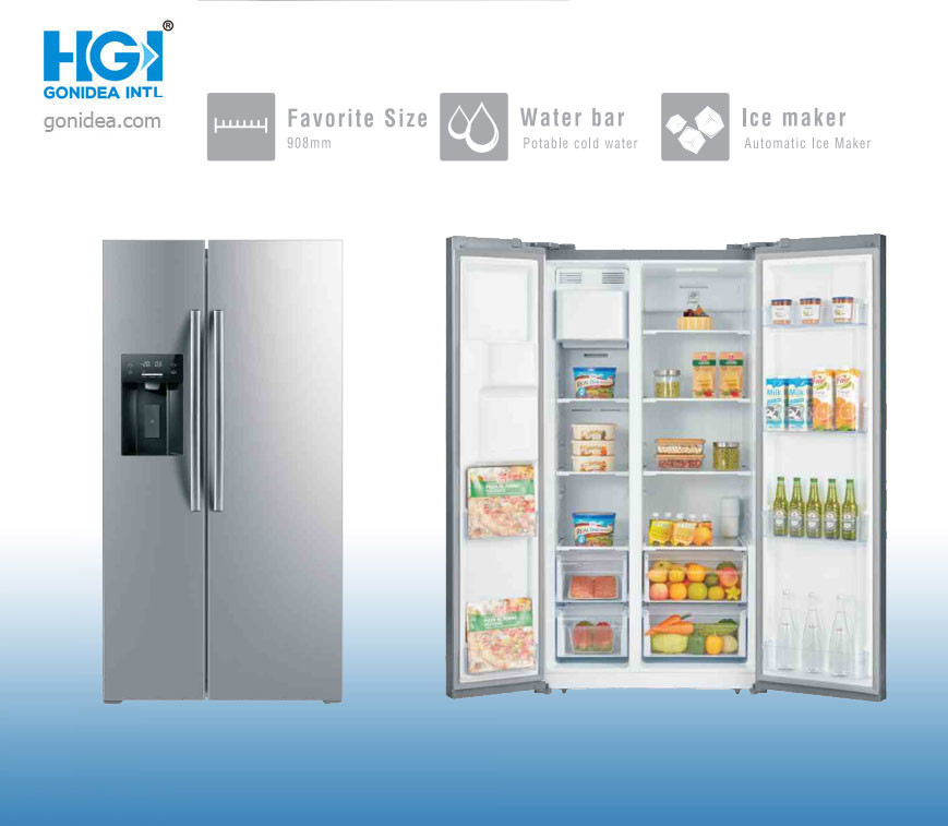 HGI 70in French Door Refrigerator With Water Dispenser Digital Inverter 587 Ltr