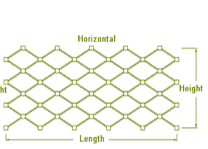 Decoration SS316L Wire Rope Netting 40mm Customized Wear Resistance