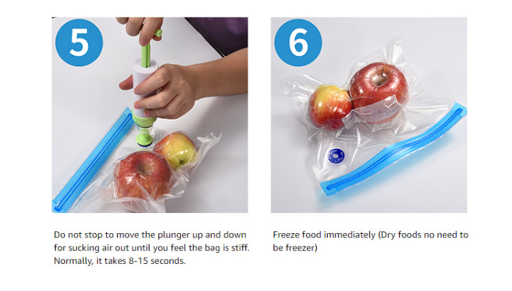 BPA Free Reusable Sous Vide Bags Kit Food Vacuum Sealed Bags