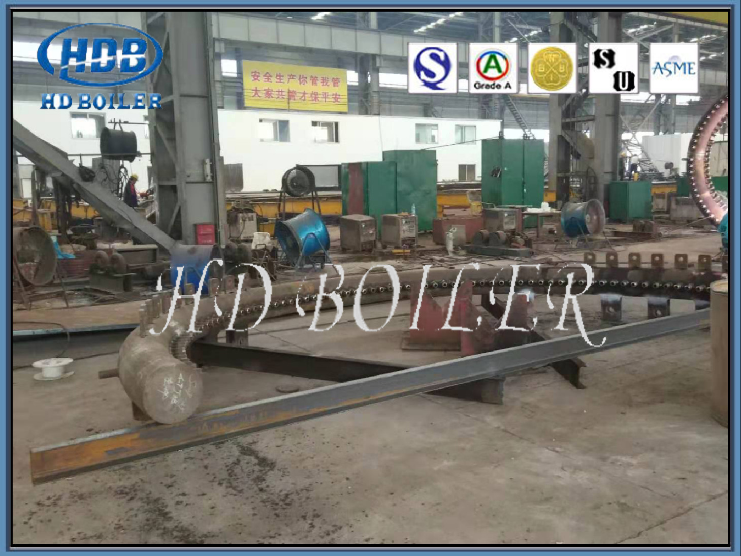 88.9mm Heat Exchanger Module Boiler Header For Liquid Ammonia To Urea