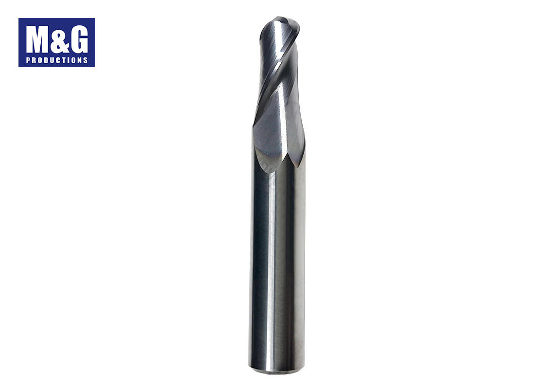 Two Flute Solid Carbide End Mill Bit Straight Shank Corner Rounding End Mill