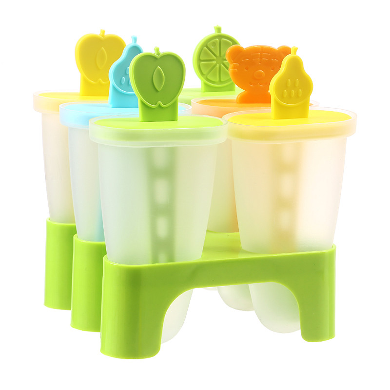 Reusable Set 6 Irregular PP Ice Popsicle Mould 11.5*11*12.5cm