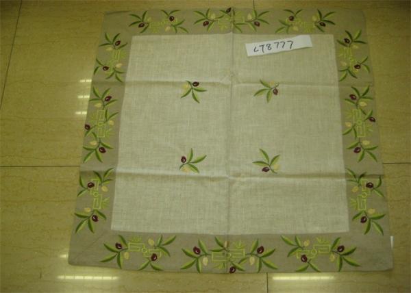 Quality Natural Linen Decorative Table Cloths , Diamond Shape Restaurant Table Cloth for sale