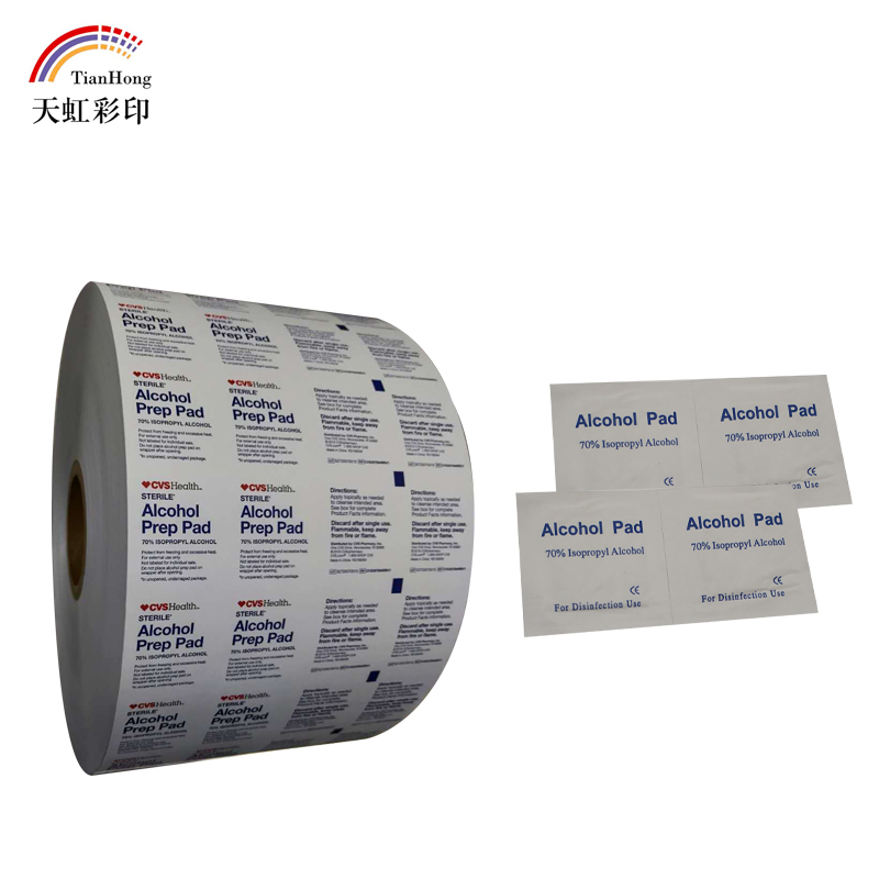Medical Aluminum Foil Paper for Alcohol Antiseptic Wipes in 1-9 Color Options