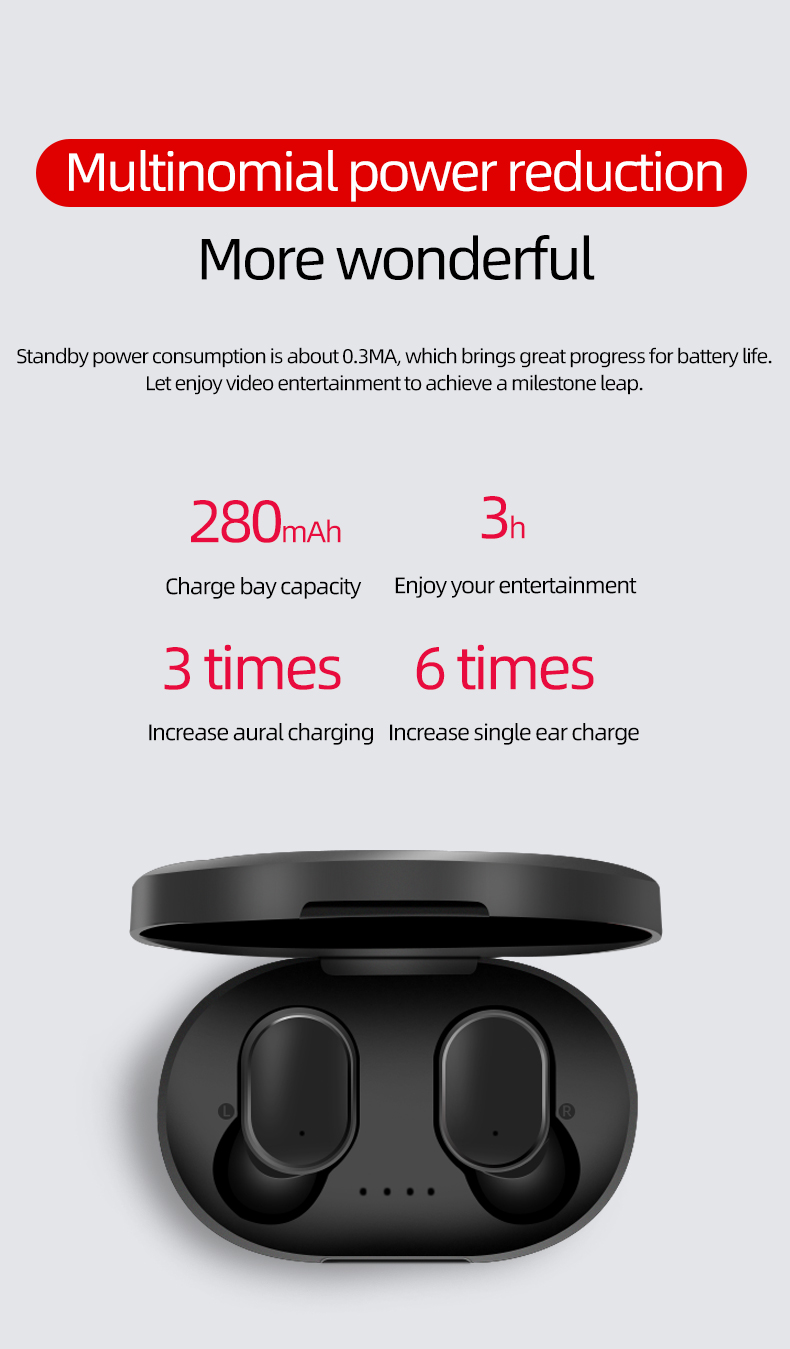 Portable Health Care Products Cherry Blossom Powder A8S Bluetooth Wireless Earphone