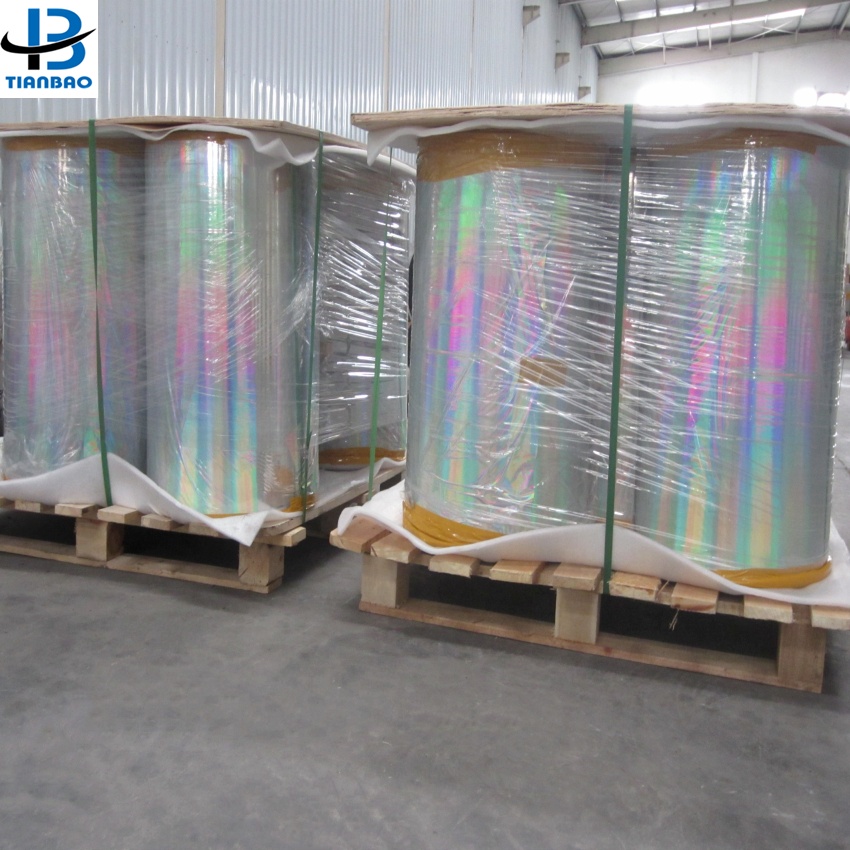 PET Cold Foil Film Aluminum Metalized PET Holographic Film for Exhibition Glitter Film