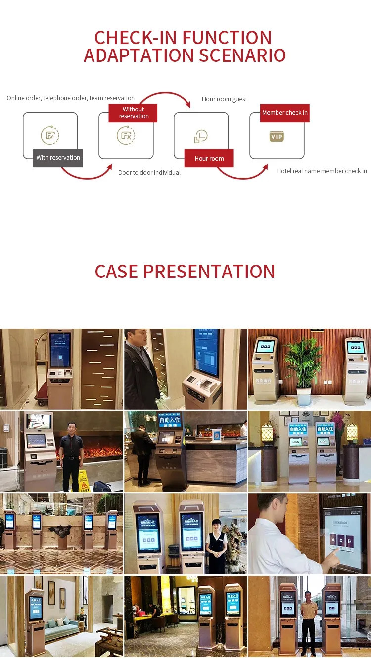 27 Inch Android Kiosk Machine Self Service Check In And Check Out Terminal Multifunction Self Service Terminal