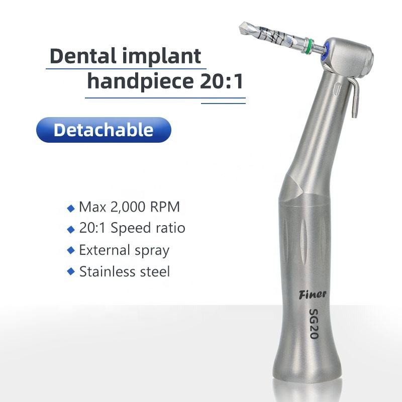 Detachable 80Ncm Dental Implant Tools , Portable Implant Contra Angle Handpiece