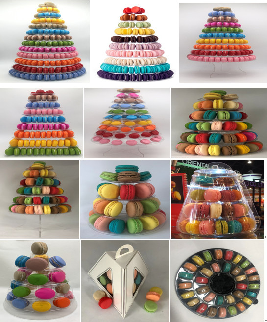 Elegant Orange 24pcs Macaron Packaging Macaron Kraft Paper Box Recyclable with Plastic Inner 6