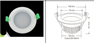 13W SMD LED downlight