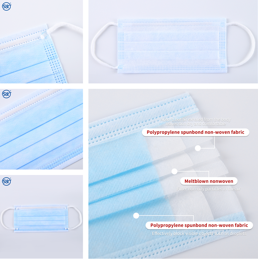 OEM Medical face mask high quality ear-loop non-woven disposable medical surgical face masks wholesale kids face mask