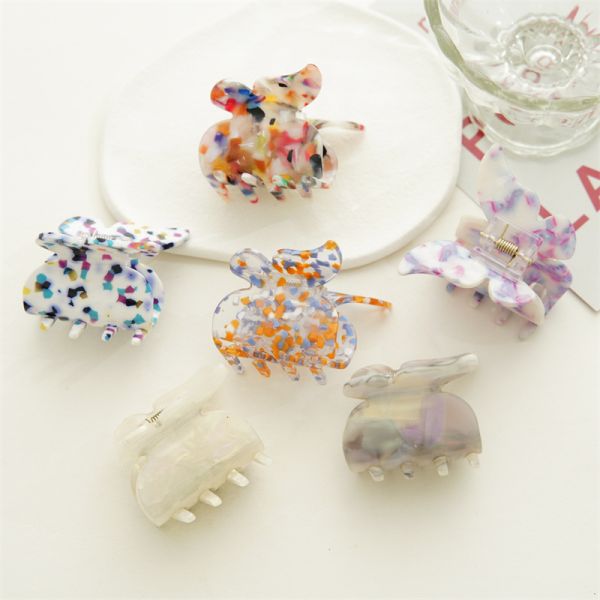Acetic acid animal butterfly shape girls clip hair clipper temperament hair accessories