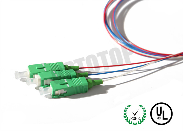 1X64 Single Mode Fiber Coupling 0.9mm package D Input and output Fiber Length 1m