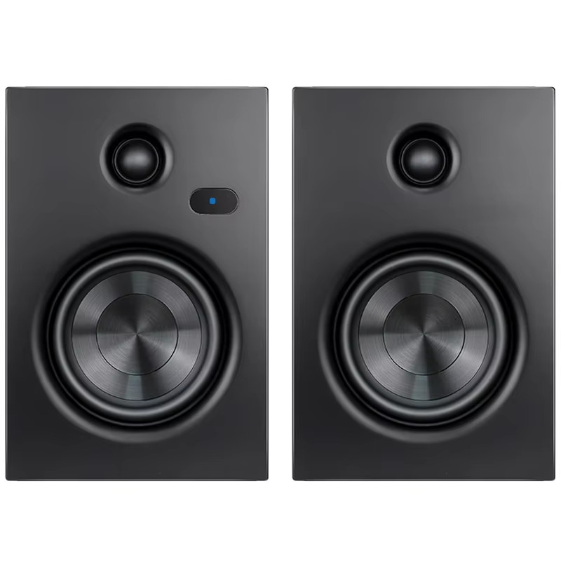 Wooden Enclosure Studio Monitor Speaker Bluetooth Powered Active Bookshelf Speakers 2.0