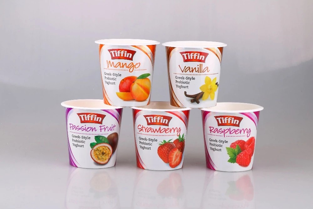 Color Printed IML 200ml Plastic Ice Cream Cups with Lid , Iml Printing